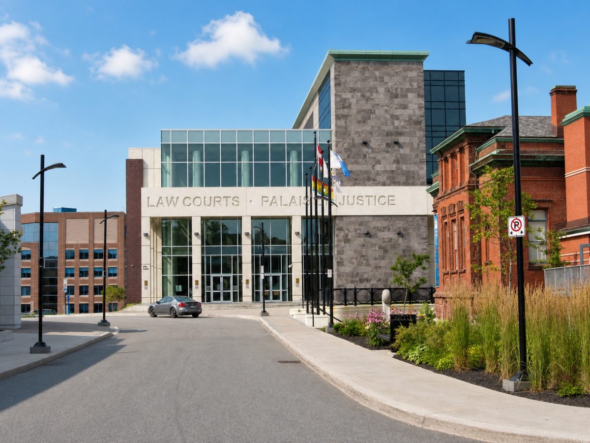 Peel Plaza civic streetscape at the Saint John Law Courts